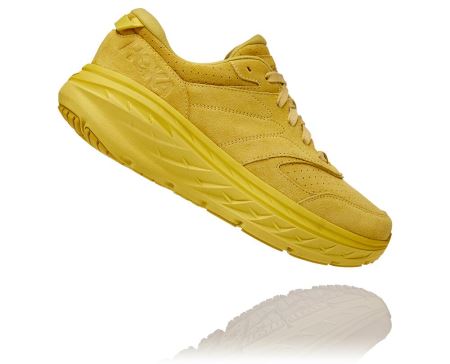 Hoka One One Bondi L Suede - Tenisi Dama Celery / Lima Bean | RO-ovLsQZF